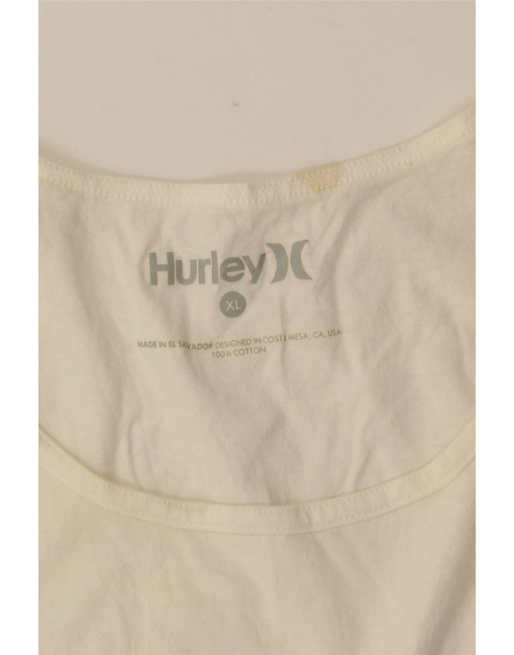 Canotta grafica da uomo HURLEY XL in cotone bianco