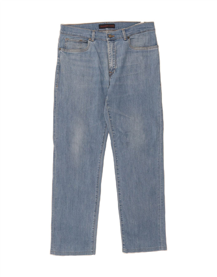 TRUSSARDI Mens Straight Jeans W34 L30 Blue Vintage Trussardi and Second-Hand Trussardi from Messina Hembry 