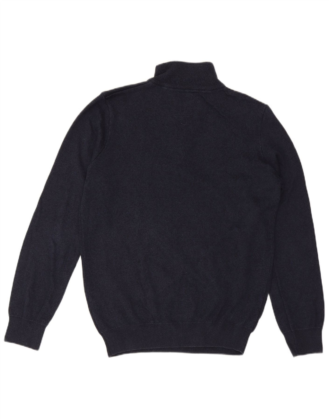 Maglione da uomo con zip e collo Superdry, grande, in cotone blu navy