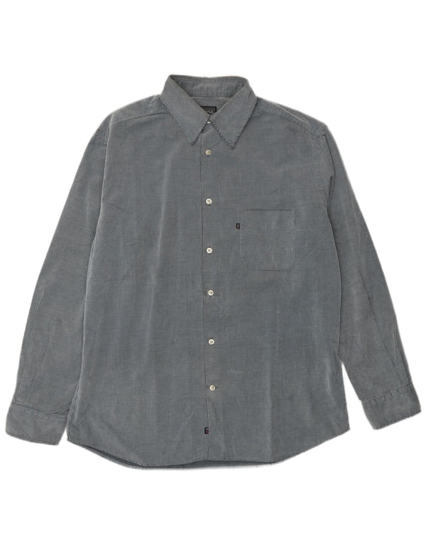 THINK PINK Mens Shirt XL Blue Pinstripe Cotton