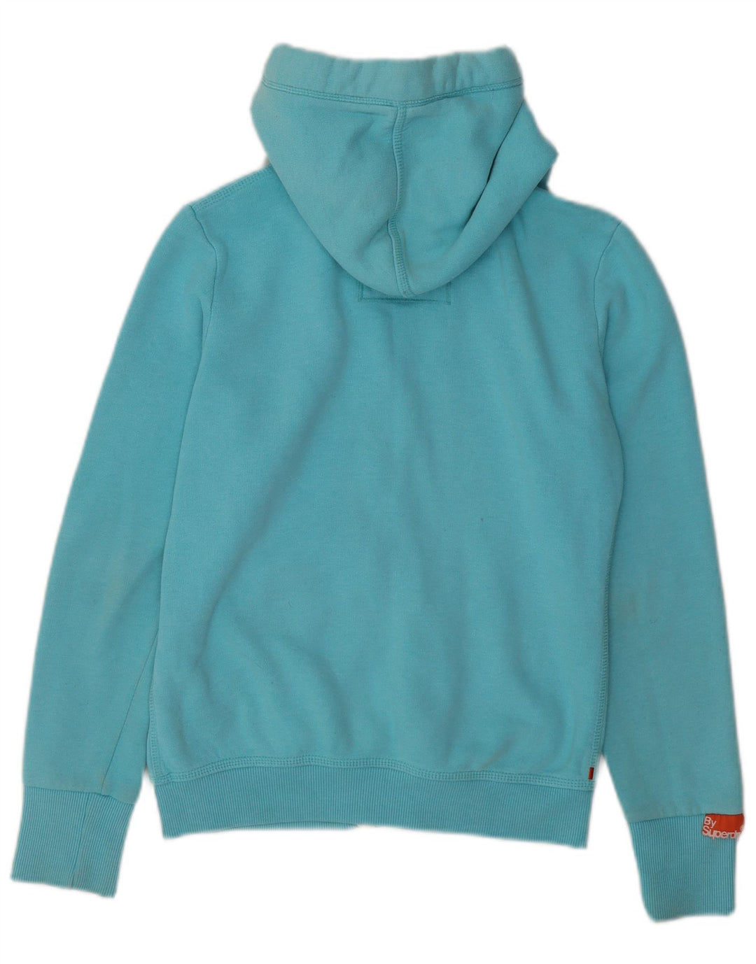 Maglione con cappuccio e zip da donna SUPERDRY UK 10 piccolo cotone blu