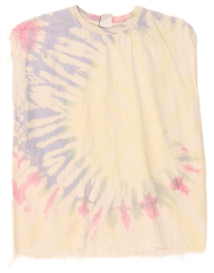 Canotta da uomo Zara piccola in cotone tie-dye multicolore