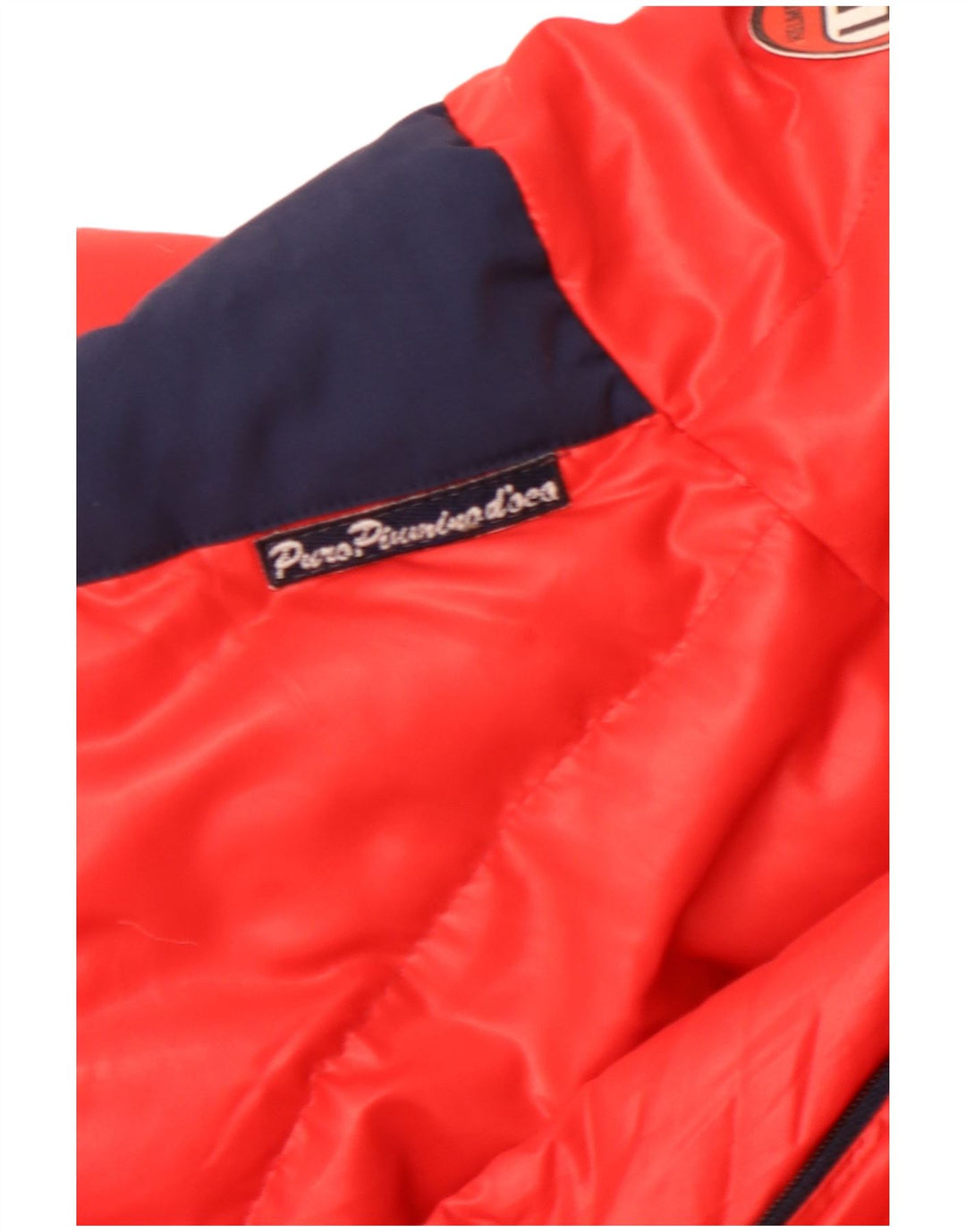 Giacca imbottita da uomo VINTAGE UK 40 Large Red Colourblock in poliammide