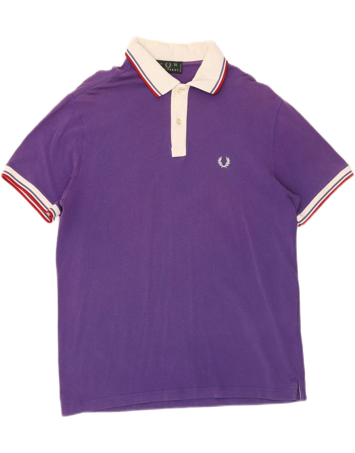 Polo da uomo FRED PERRY XL in cotone viola
