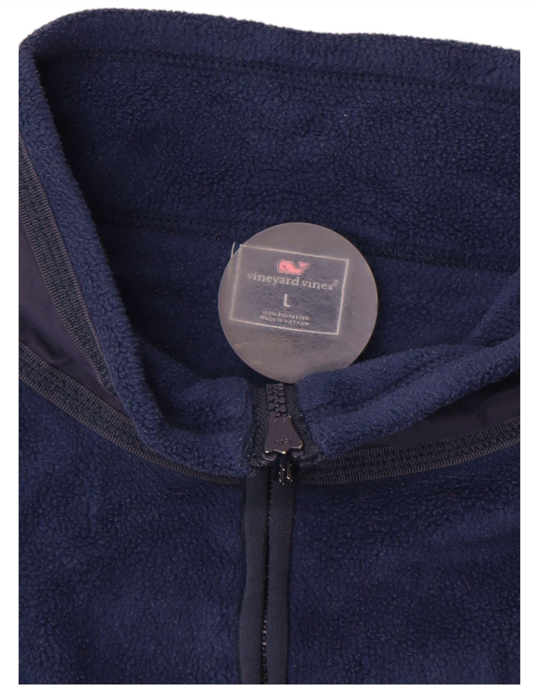 VINEYARD VINES Gilet in pile da uomo UK 40 Large Blu Navy Poliestere