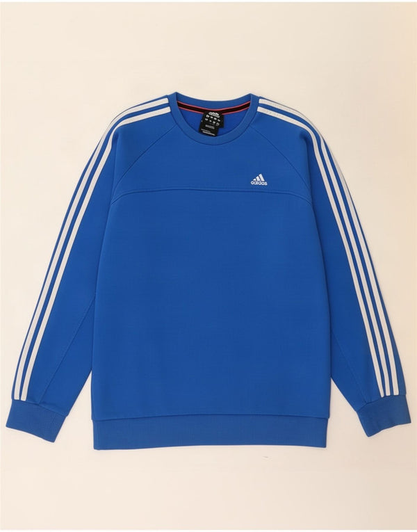 Felpa Adidas Uomo Maglione Large Blu Cotone