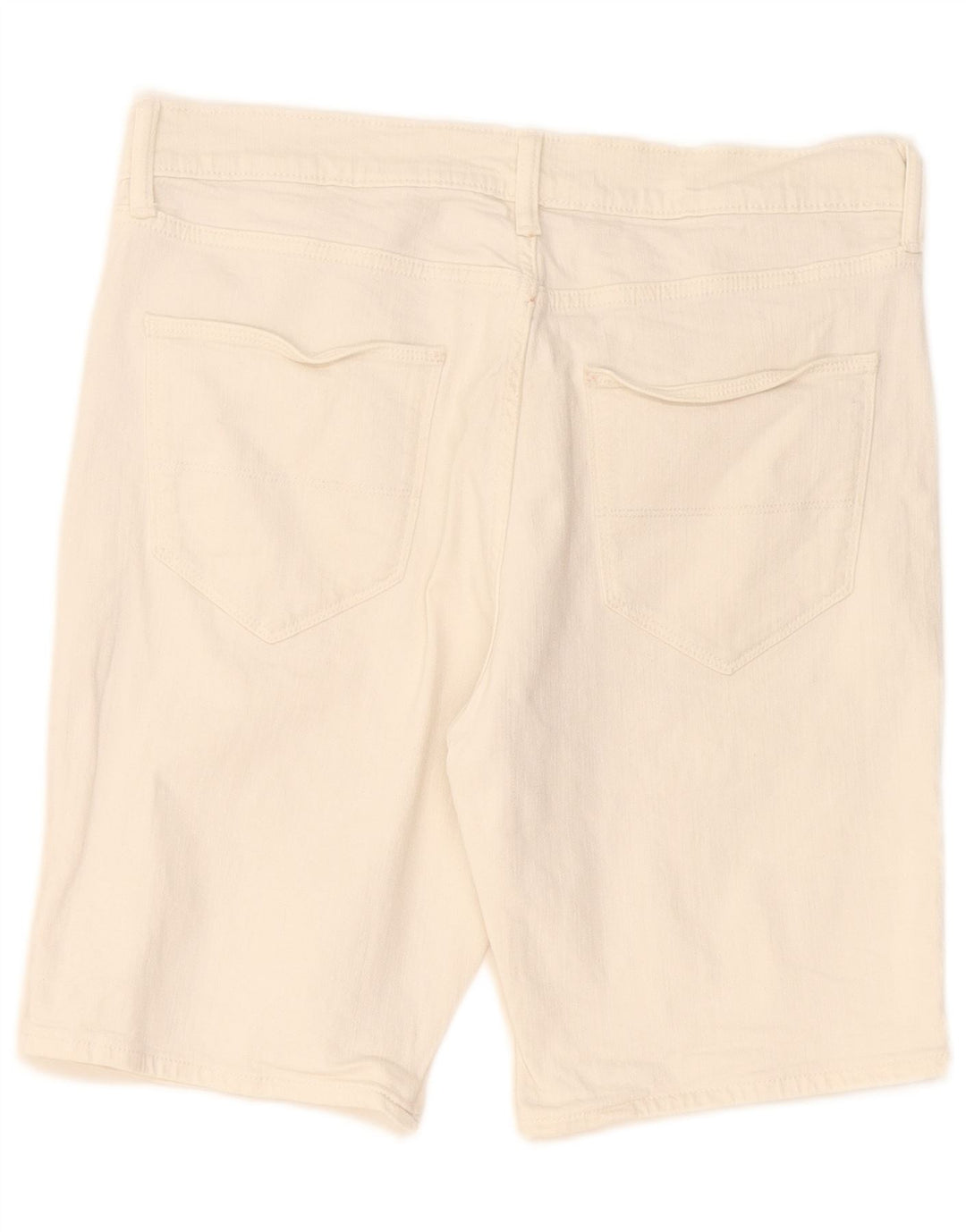 Pantaloncini di jeans da uomo Marks & Spencer W32 cotone bianco medio