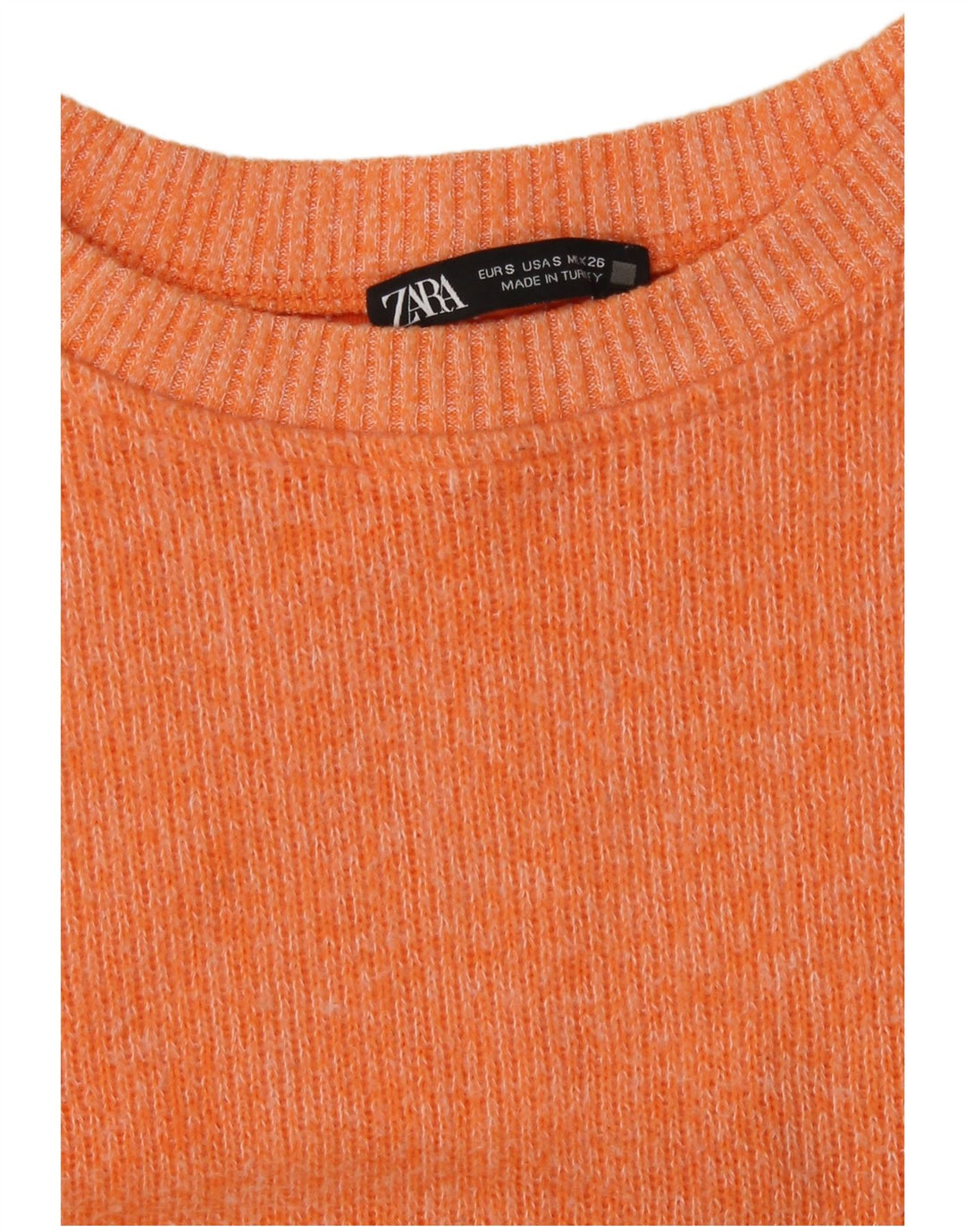 Top corto oversize da donna Zara a maniche lunghe UK 10 piccolo arancione