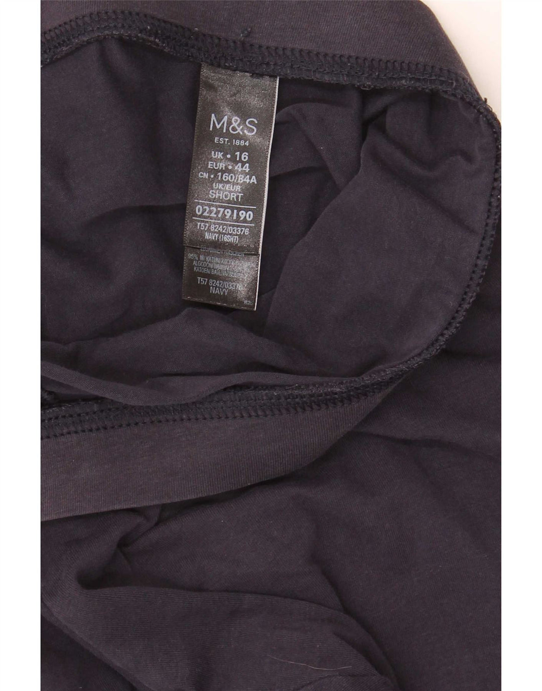 Leggings da donna Marks & Spencer UK 16 grande cotone blu navy