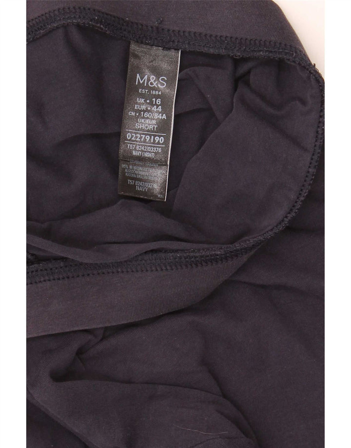 Leggings da donna Marks & Spencer UK 16 grande cotone blu navy