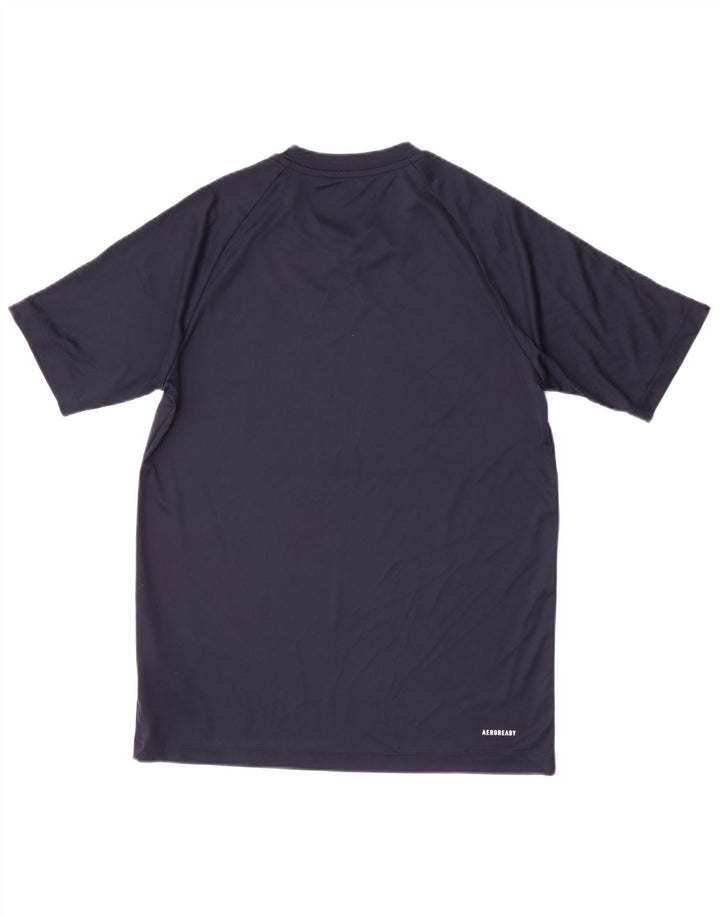 Maglietta Adidas Aeroready da uomo, piccola, in poliestere blu navy