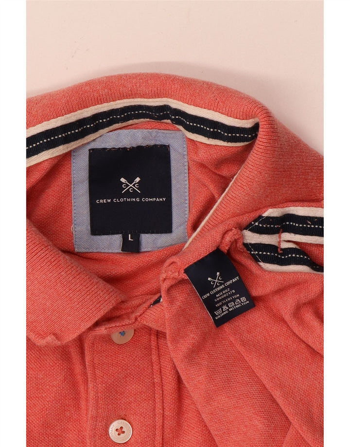 CREW CLOTHING Polo da uomo grande in cotone arancione