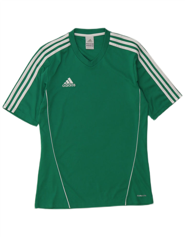 T-shirt Adidas Climalite da uomo piccola in poliestere verde