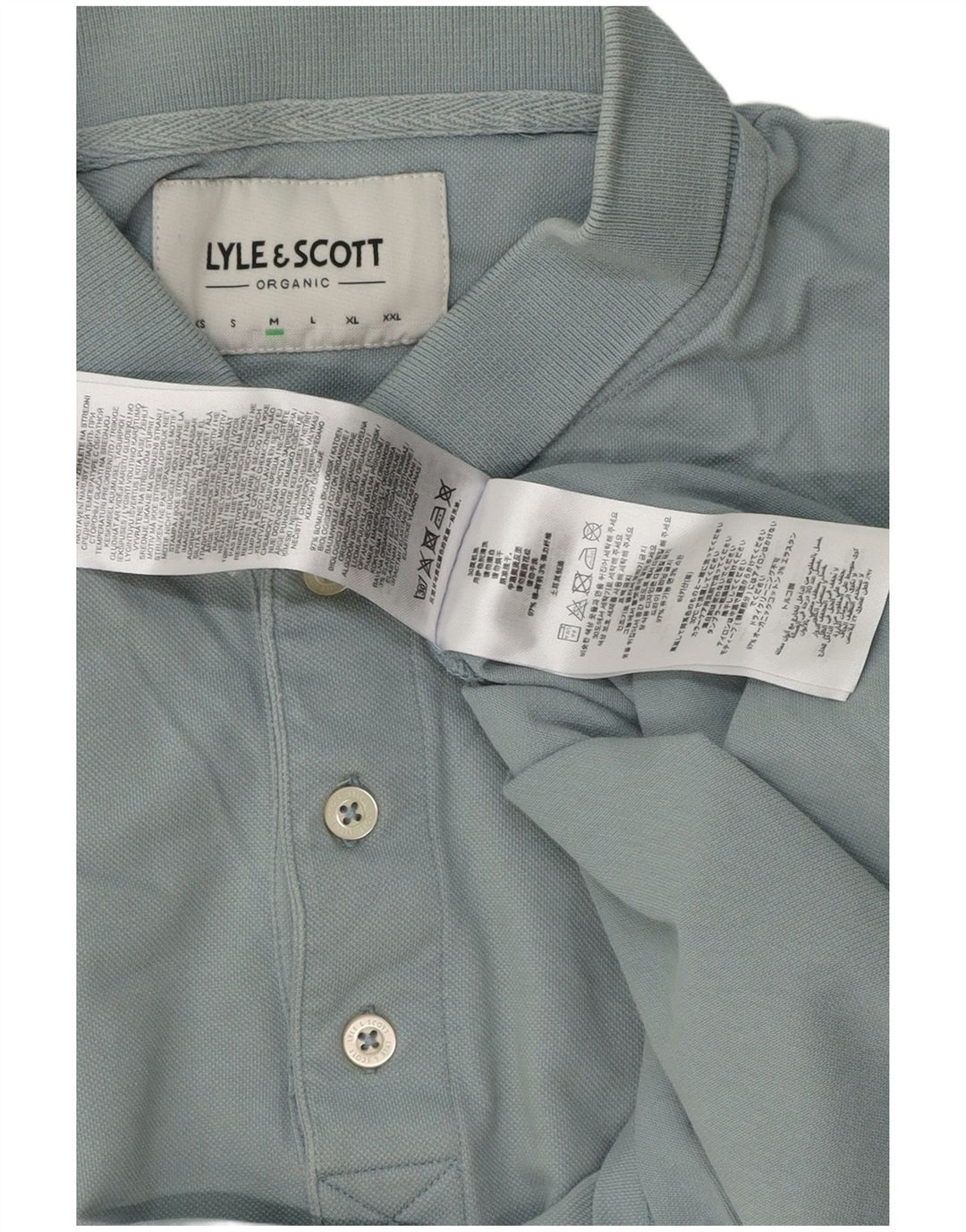 Polo da uomo Lyle & Scott in cotone blu medio