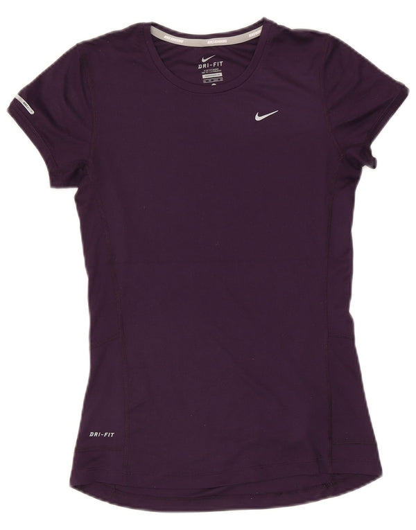 T-shirt Nike Dri Fit da donna Top UK 6 XS viola poliestere