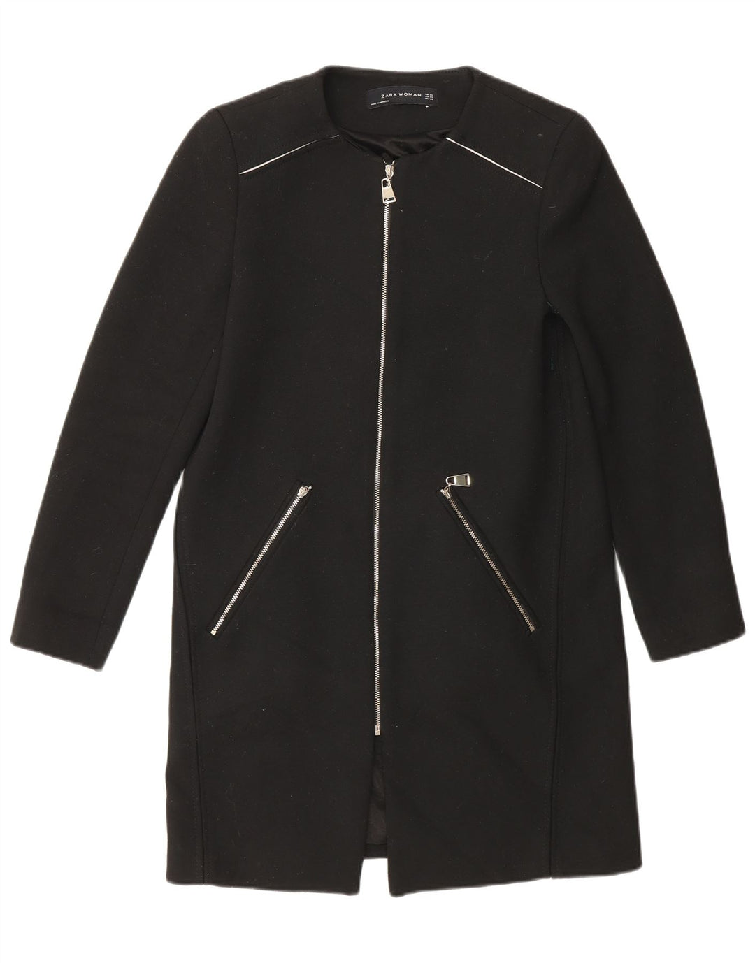 Cappotto Zara da donna UK 6 XS poliestere nero