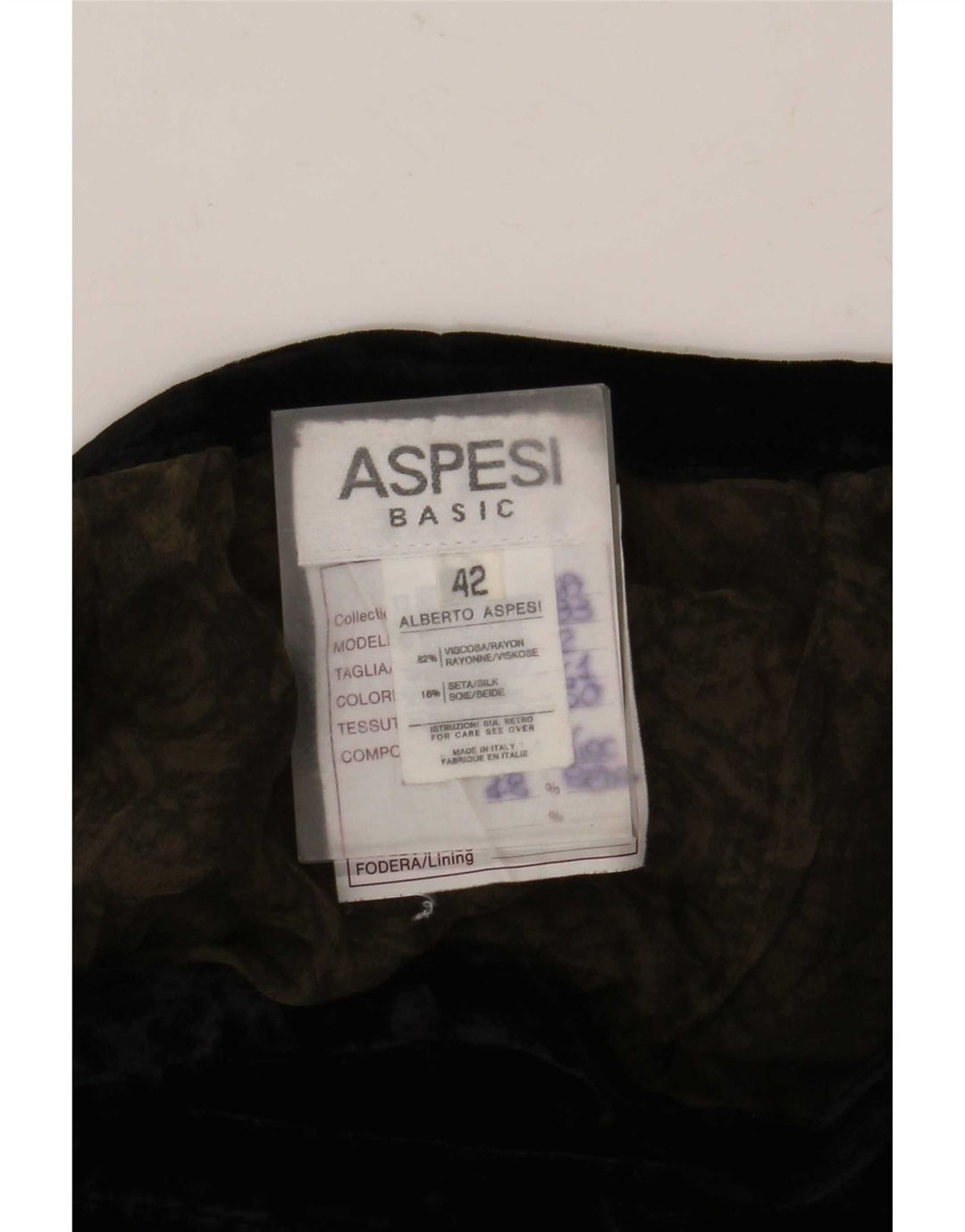 Gonna lunga da donna Aspesi IT 42 Media W26 Viscosa Paisley nera
