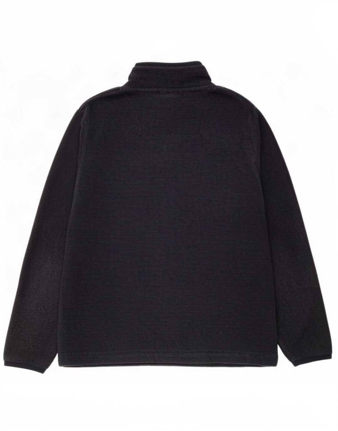 Felpa da uomo con collo con zip Weird Fish, maglione XL, poliestere blu navy