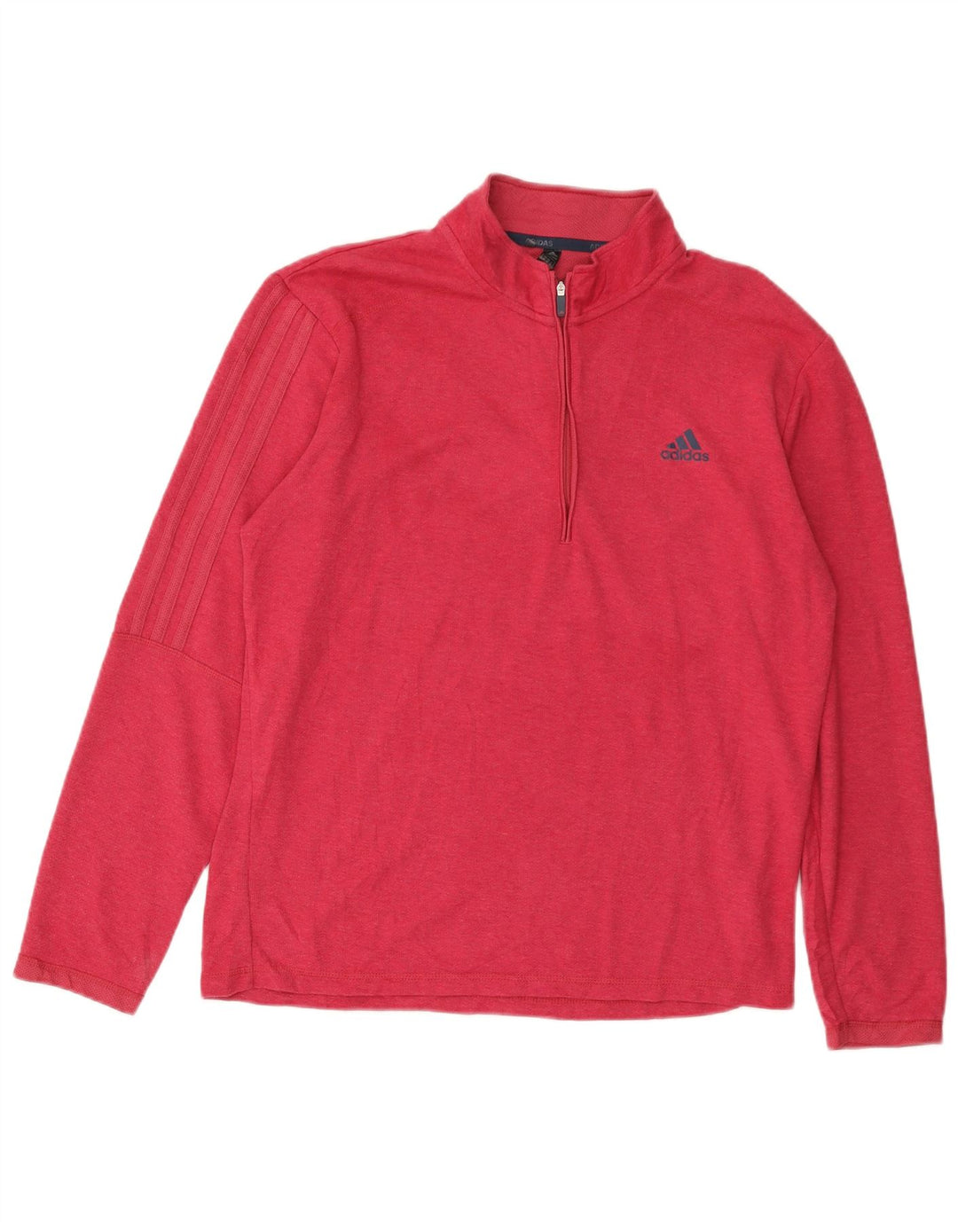 Top da tuta ADIDAS da uomo con zip e collo in cotone rosa medio