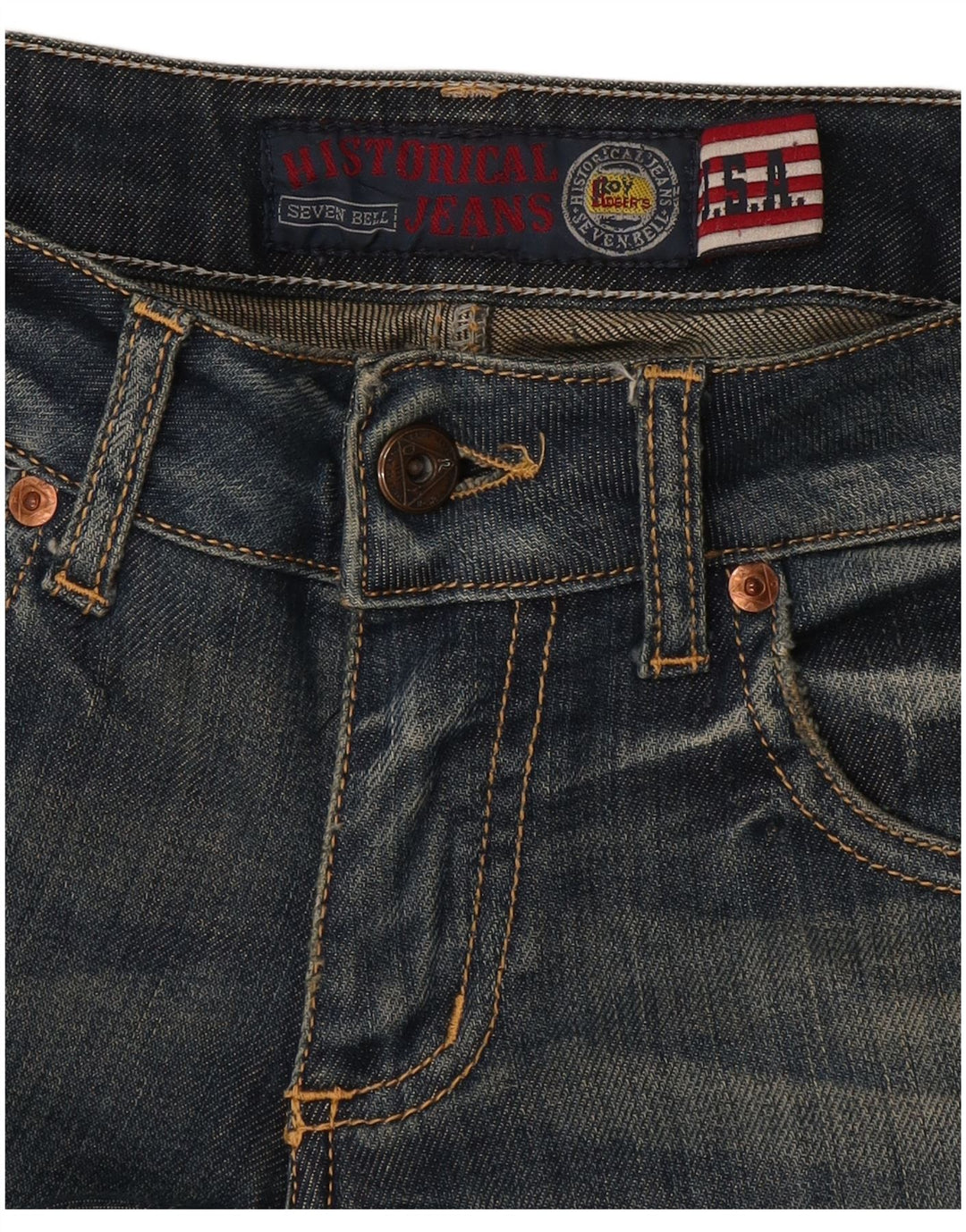 Jeans dritti da donna Roy Rogers W30 L33 Blu navy