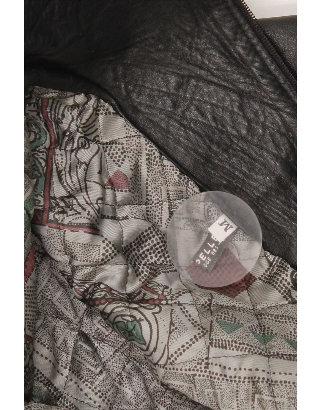 Giacca in pelle vintage per bambina 7-8 anni in pelle media nera