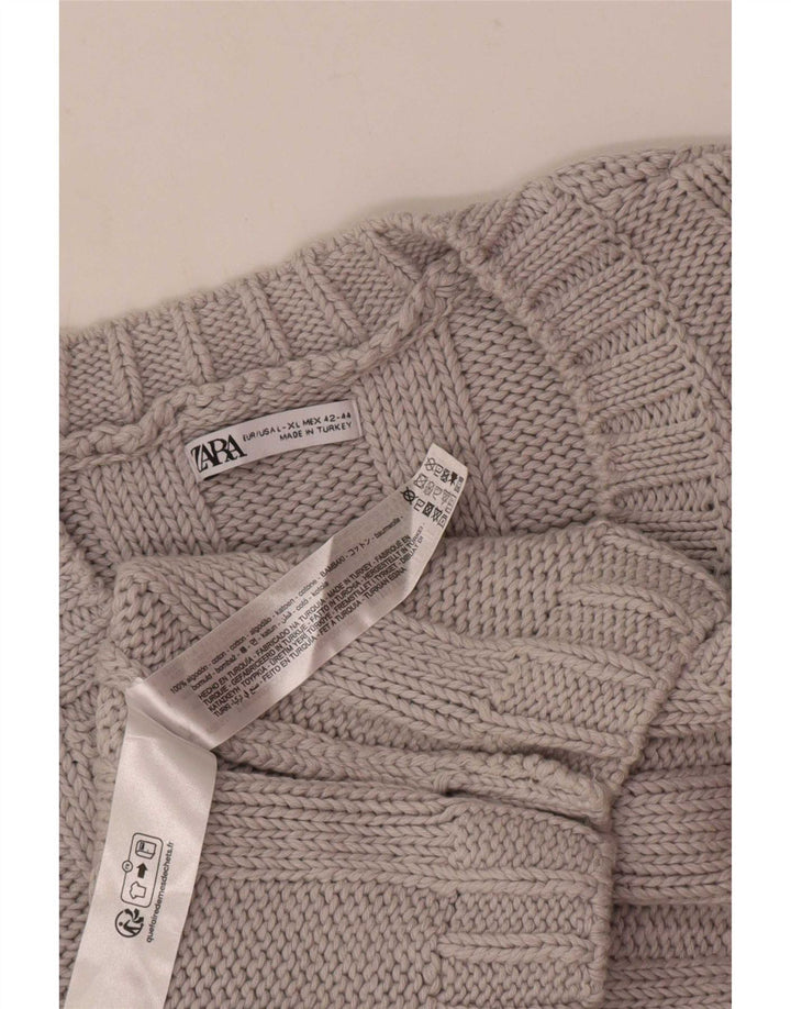 Canotta da uomo Zara Canottiera grande in cotone grigio