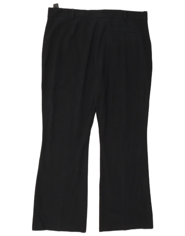 Marks & Spencer Pantaloni chino bootcut da donna UK 16 Large W36 L28 Nero