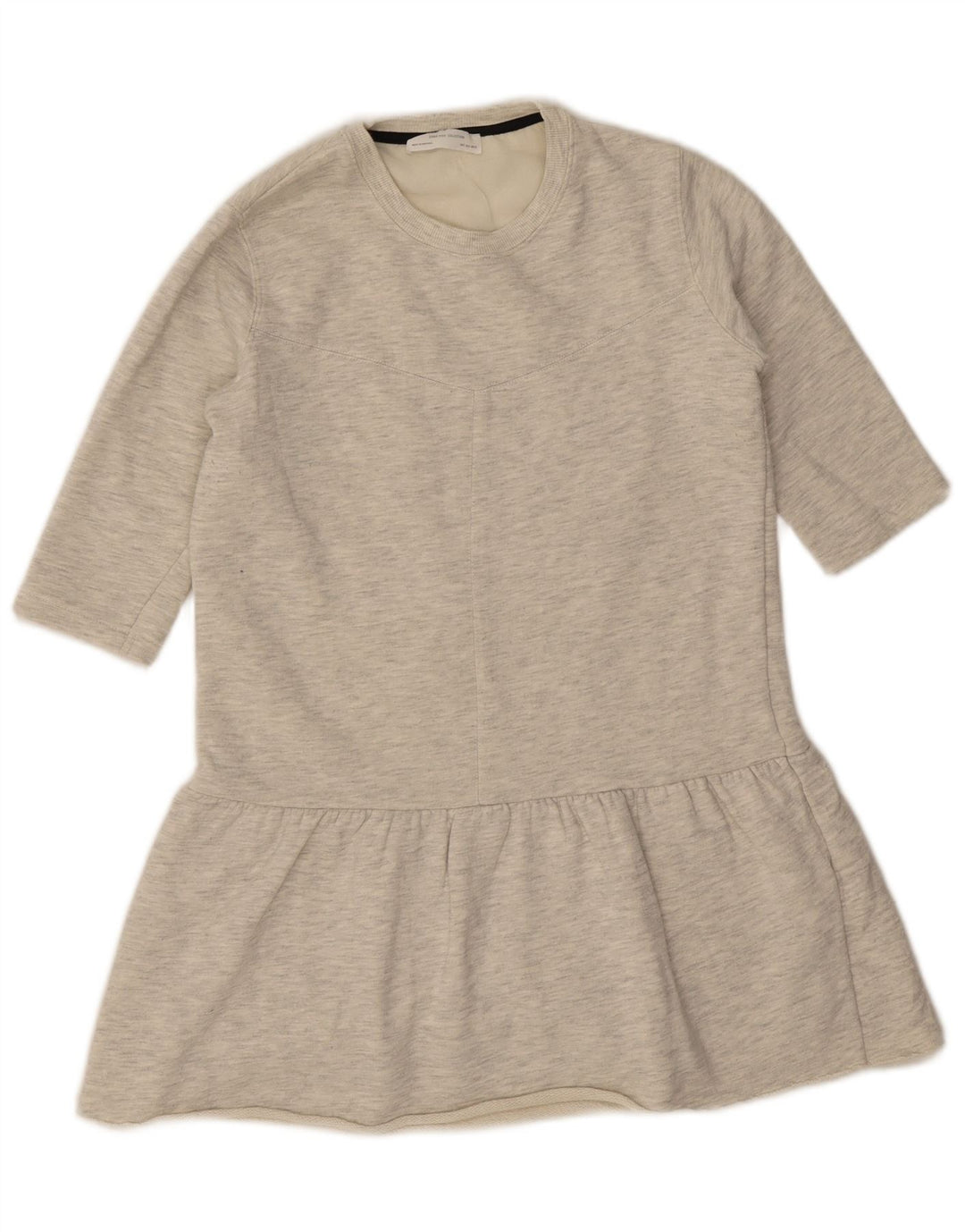 Abito a tunica da donna Zara UK 10 Piccolo poliestere screziato grigio
