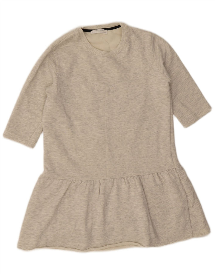Abito a tunica da donna Zara UK 10 Piccolo poliestere screziato grigio
