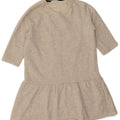 Abito a tunica da donna Zara UK 10 Piccolo poliestere screziato grigio
