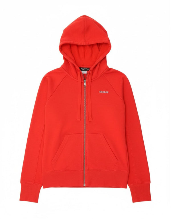 Maglione con cappuccio e zip da donna Reebok UK 10 Small Rosso