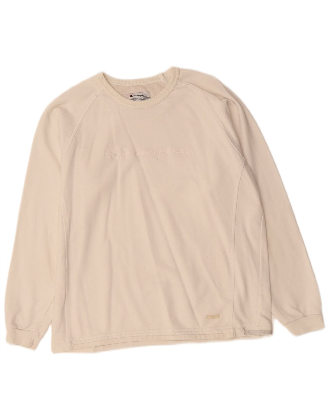 Felpa oversize con grafica da donna Champion UK 10 Small Off White