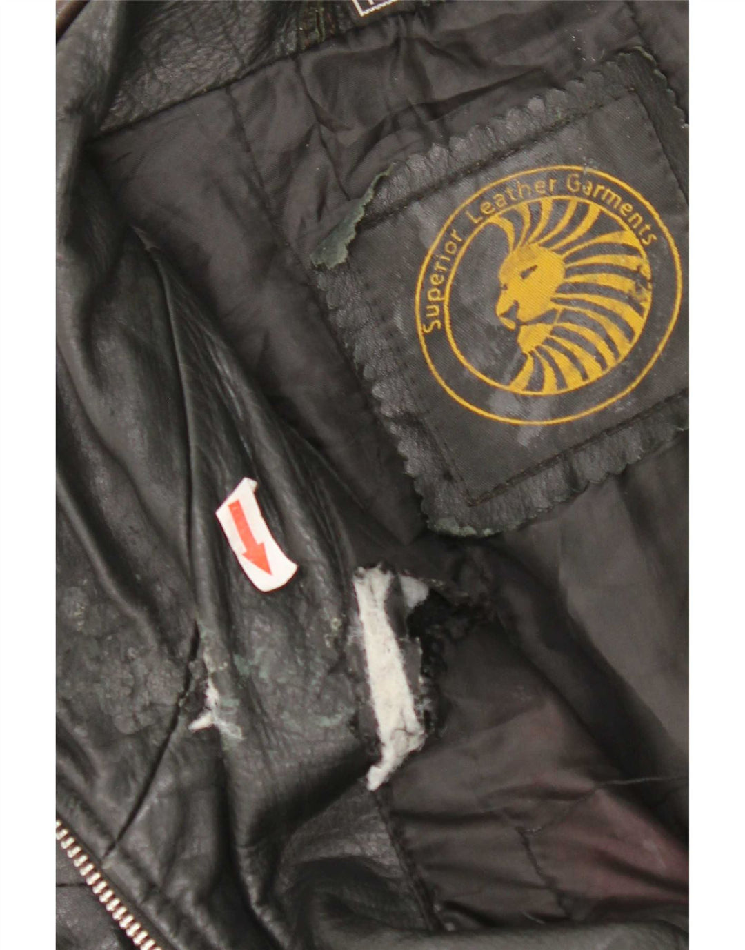 Giacca in pelle vintage da donna UK 14 media nera