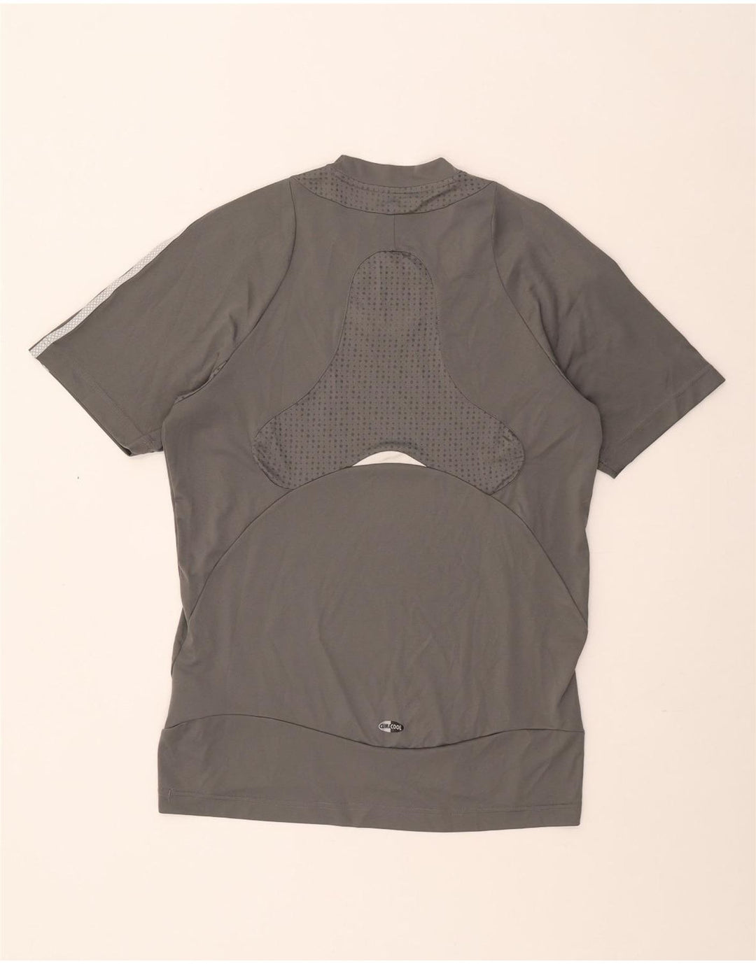 T-shirt Adidas Climacool da uomo Top piccola in poliestere color block grigio