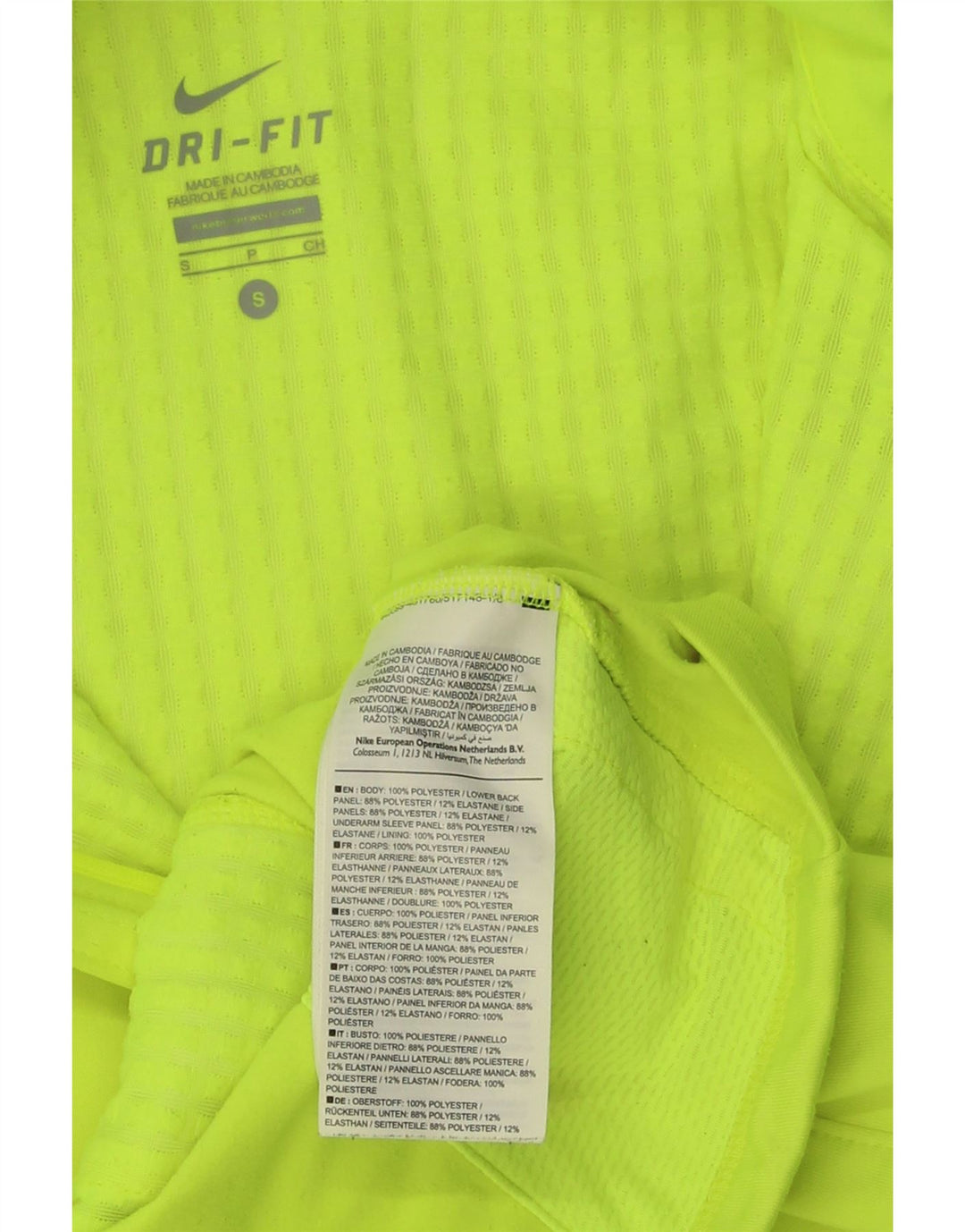 Giacca da ginnastica NIKE Dri Fit da uomo, piccola, verde, in poliestere