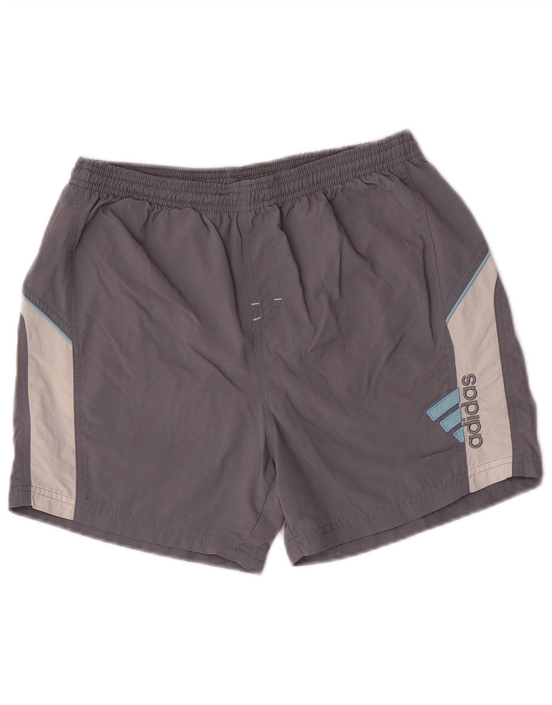 Pantaloncini da bagno Adidas da ragazzo 15-16 anni in poliestere color block grigio