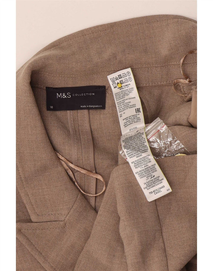 Giacca blazer doppiopetto da donna Marks & Spencer UK 18 XL Beige