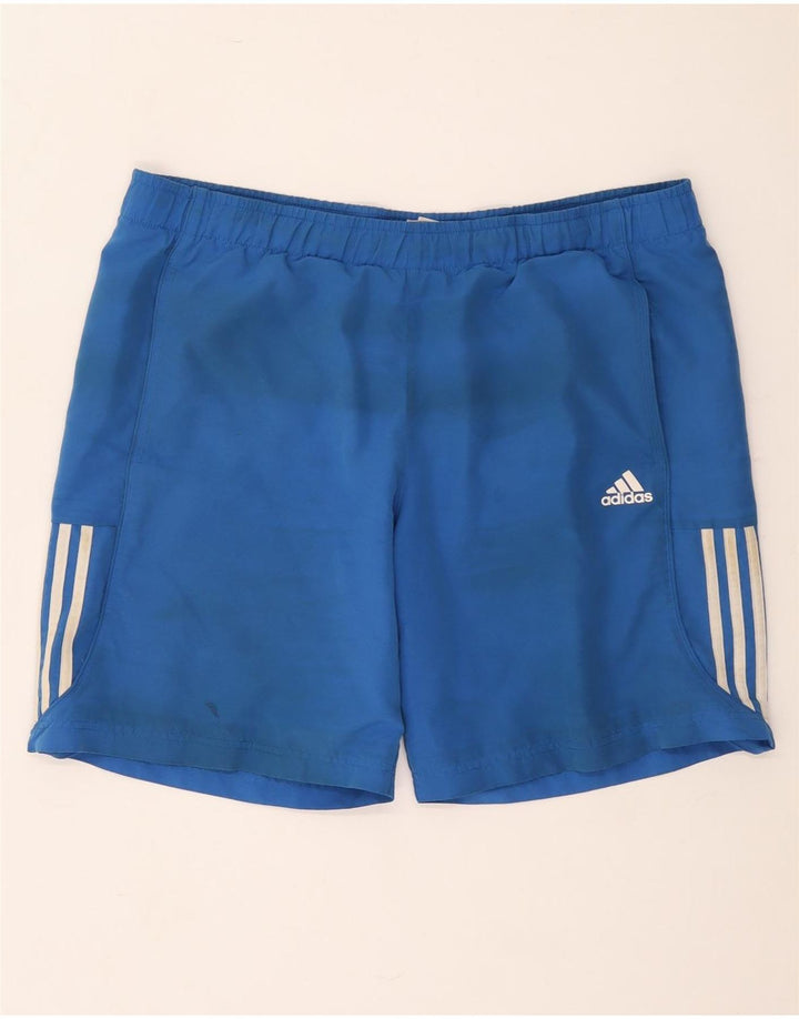 Pantaloncini sportivi Adidas Climalite da uomo grandi in poliestere blu