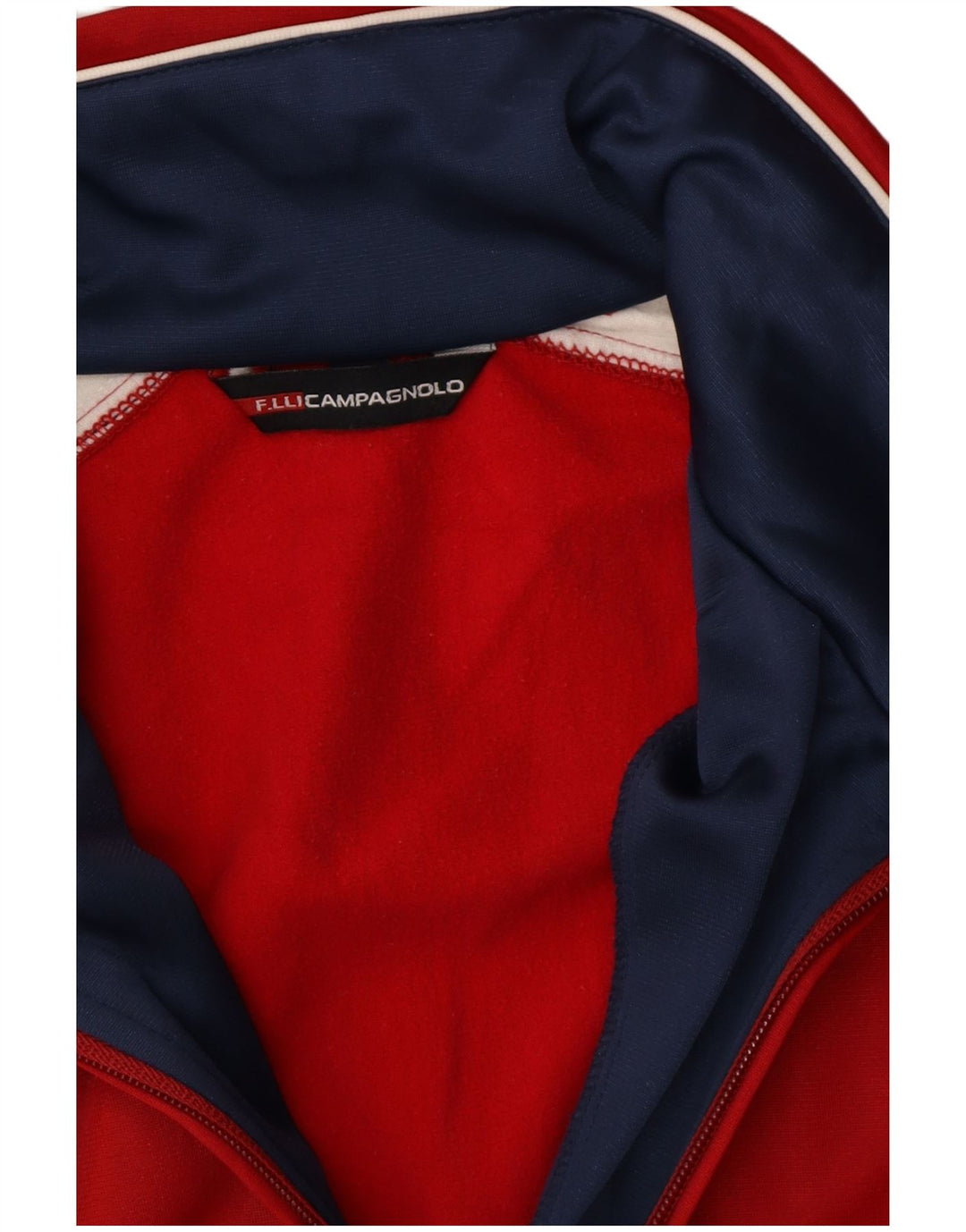 Giacca da tuta da uomo F.LLI Campagnolo in poliestere color block rosso medio