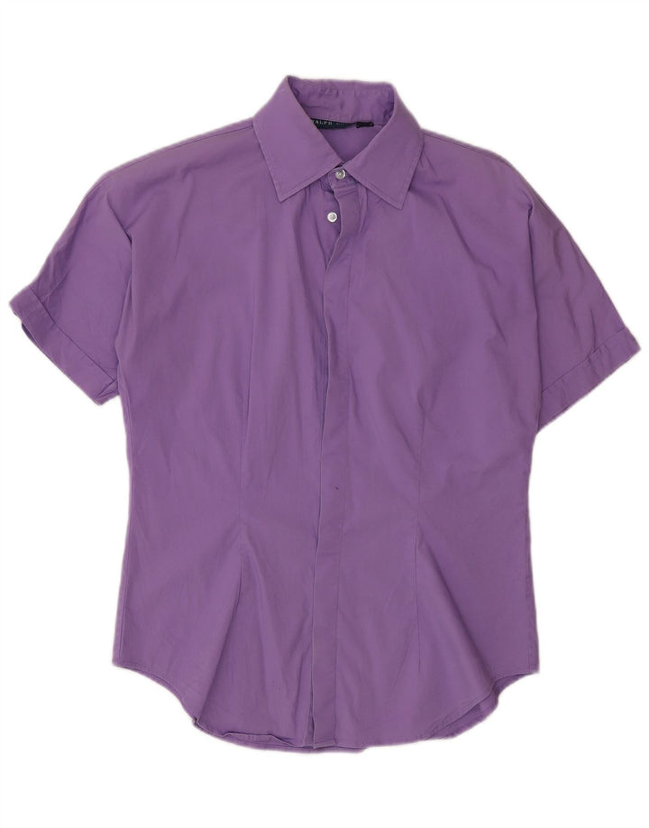 Camicia a maniche corte da donna Ralph Lauren US 8 viola medio