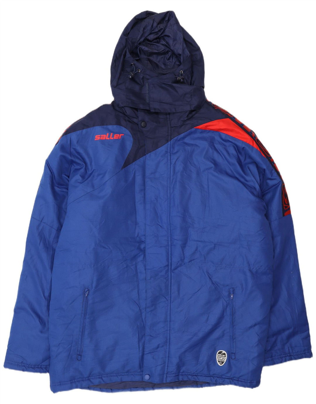 Giacca da sci con cappuccio grafica da uomo Saller UK 44 2XL Poliestere color block blu
