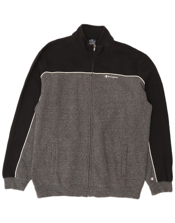 Giacca da tuta da uomo Champion 3XL in cotone color block grigio