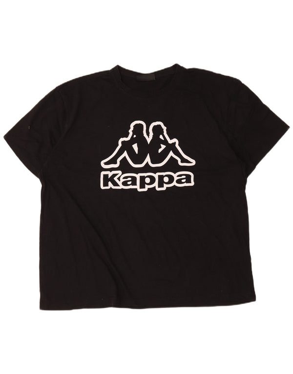 T-shirt grafica da uomo Kappa Top 4XL cotone nero