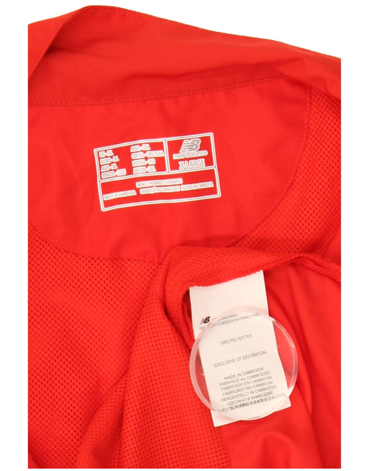 Giacca da ginnastica da uomo con grafica New Balance XL rossa in poliestere