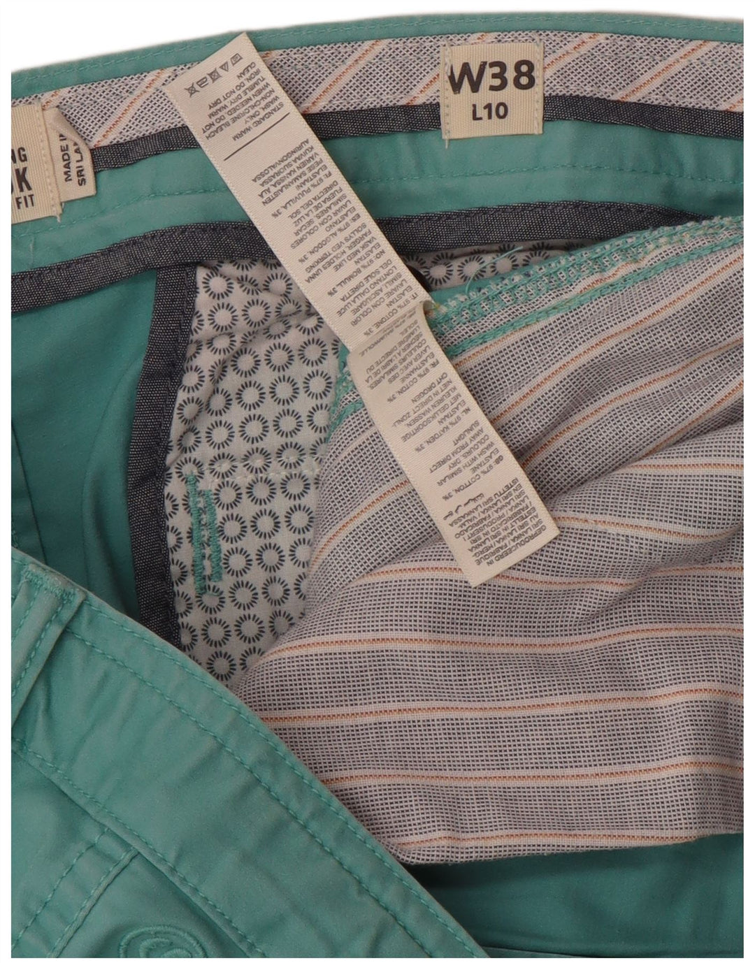 Pantaloncini chino da uomo FAT FACE W38 XL in cotone turchese