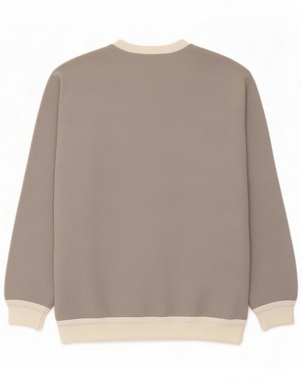 Felpa vintage da donna UK 18 XL Acrilico color block grigio