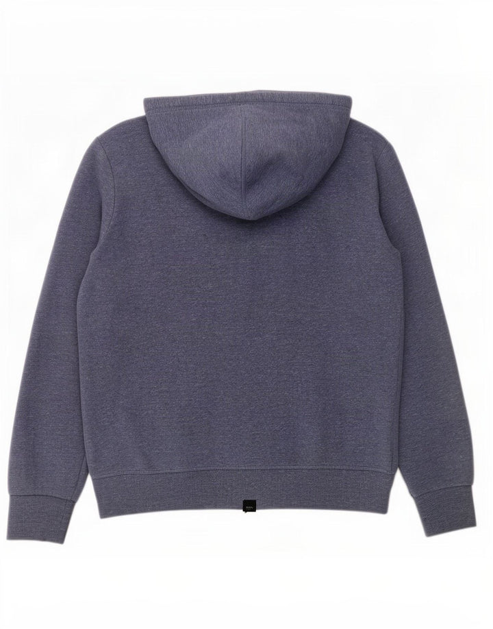 Maglione con cappuccio e zip da uomo Superdry 3XL in cotone blu