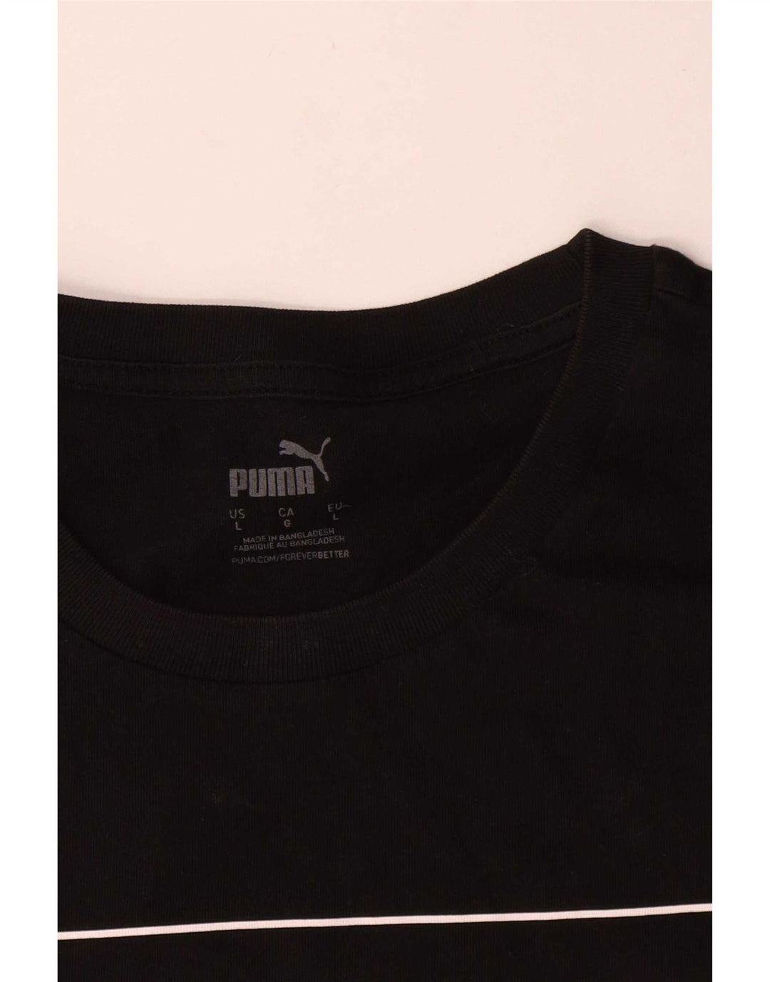 T-shirt grafica da uomo Puma Top grande in cotone nero