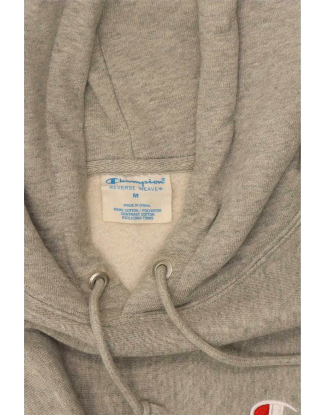 Maglione con cappuccio Champion Reverse Weave da uomo in cotone chiazzato grigio medio