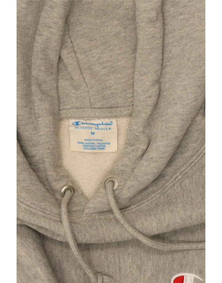 Maglione con cappuccio Champion Reverse Weave da uomo in cotone chiazzato grigio medio